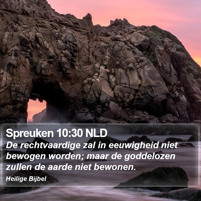 Spreuken 10:30 NLD Bible Study