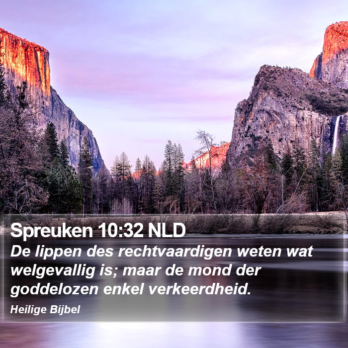 Spreuken 10:32 NLD Bible Study