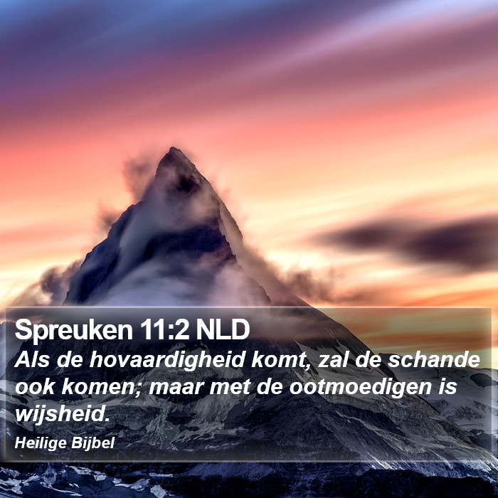 Spreuken 11:2 NLD Bible Study