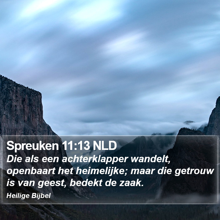 Spreuken 11:13 NLD Bible Study