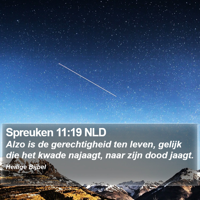 Spreuken 11:19 NLD Bible Study