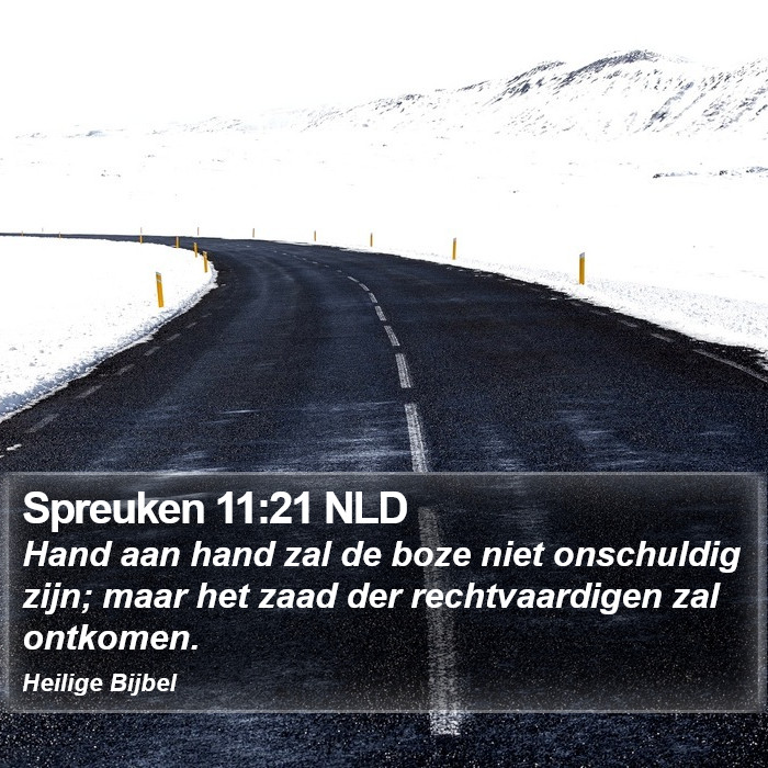 Spreuken 11:21 NLD Bible Study