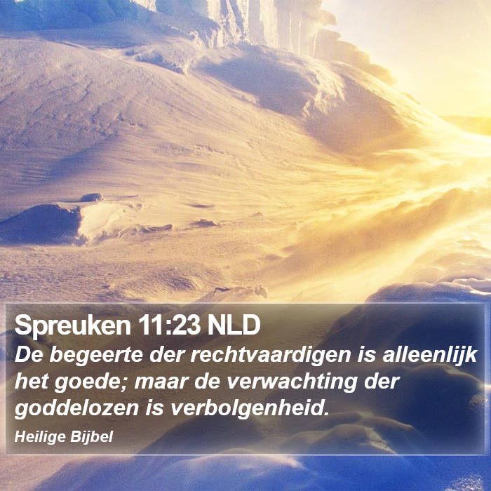 Spreuken 11:23 NLD Bible Study