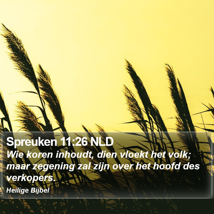 Spreuken 11:26 NLD Bible Study