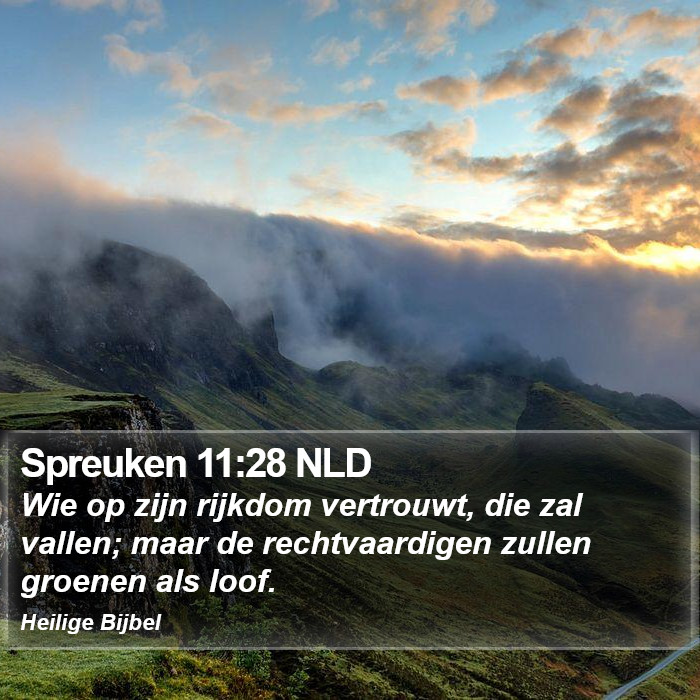 Spreuken 11:28 NLD Bible Study