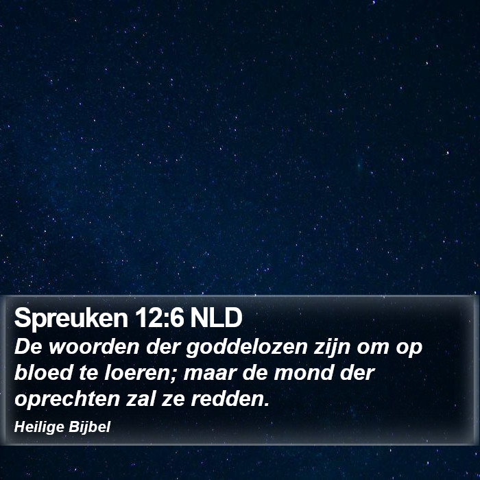 Spreuken 12:6 NLD Bible Study