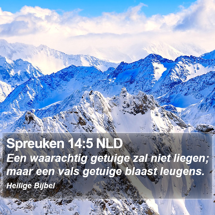 Spreuken 14:5 NLD Bible Study