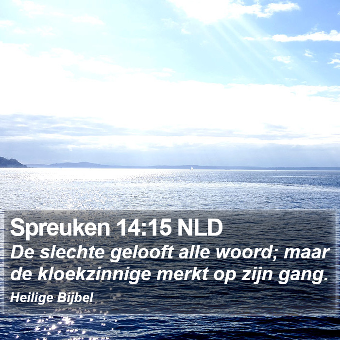 Spreuken 14:15 NLD Bible Study