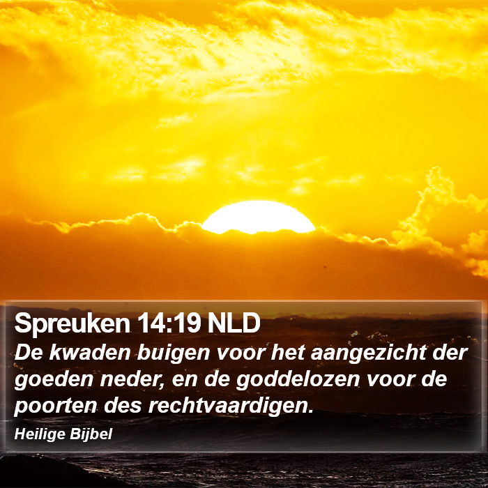 Spreuken 14:19 NLD Bible Study