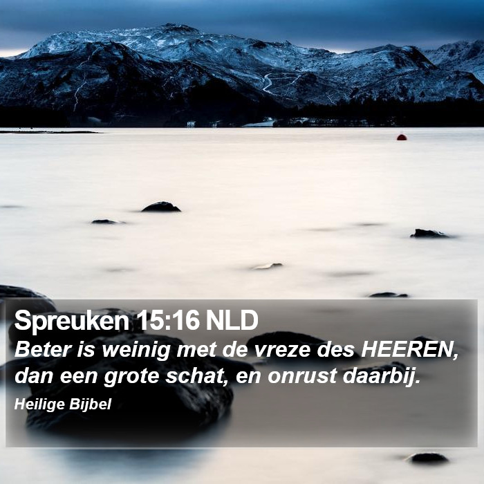 Spreuken 15:16 NLD Bible Study