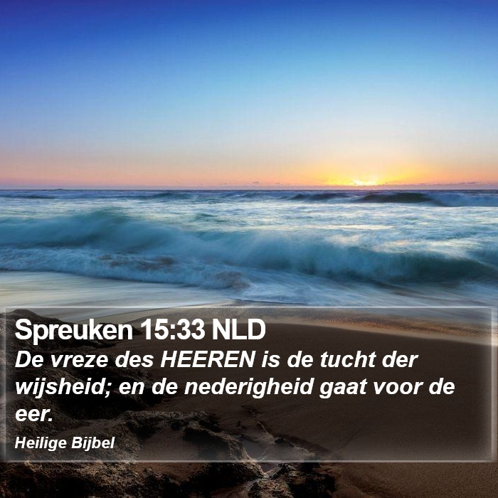 Spreuken 15:33 NLD Bible Study