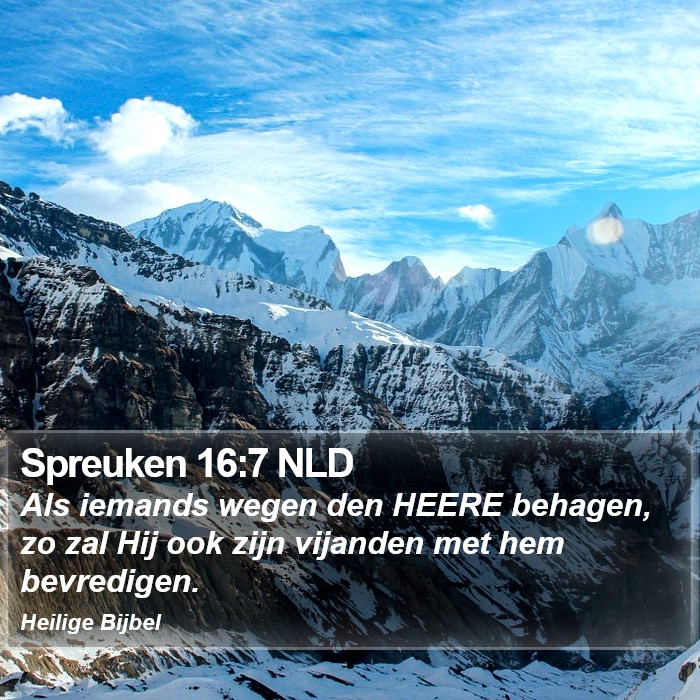 Spreuken 16:7 NLD Bible Study