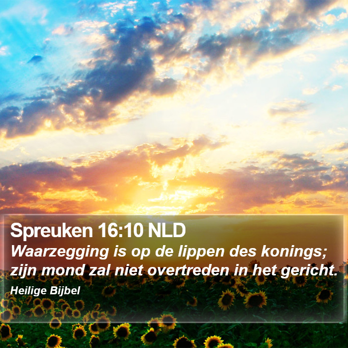 Spreuken 16:10 NLD Bible Study