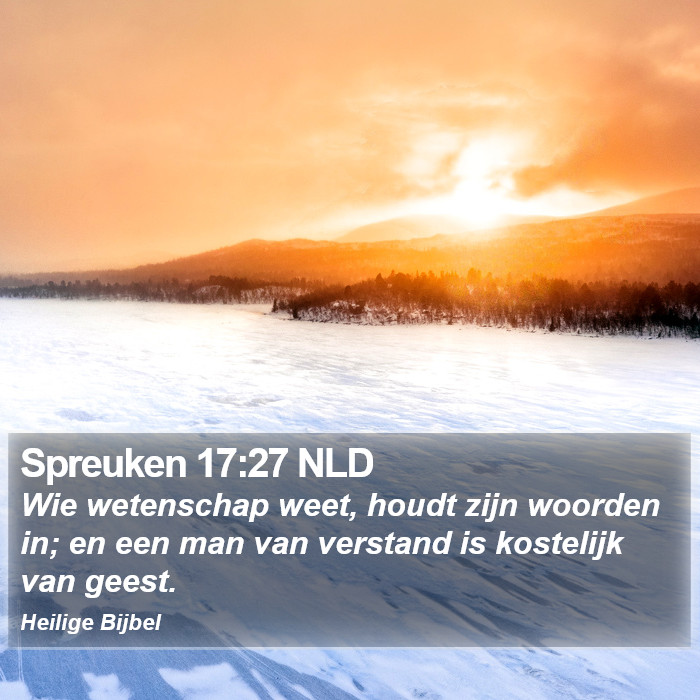 Spreuken 17:27 NLD Bible Study