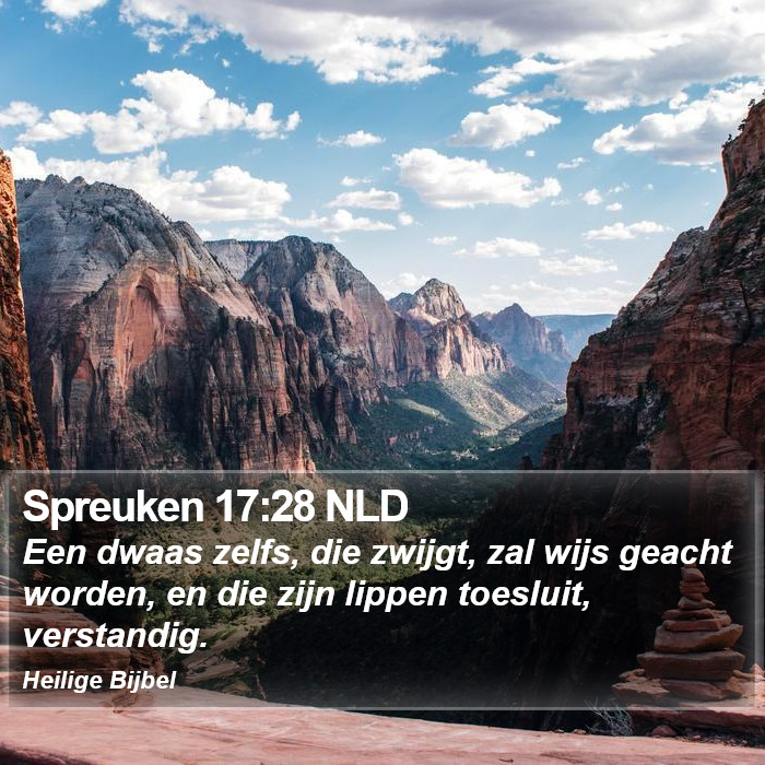 Spreuken 17:28 NLD Bible Study