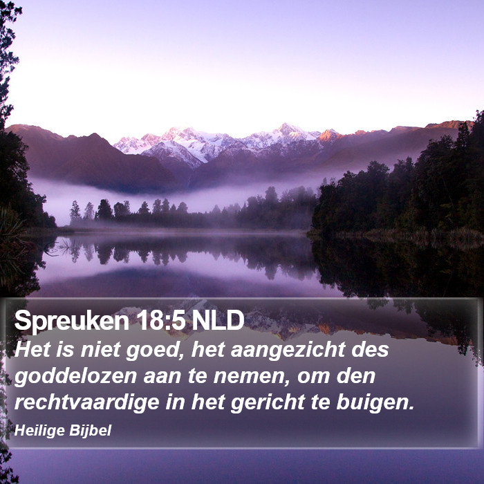 Spreuken 18:5 NLD Bible Study