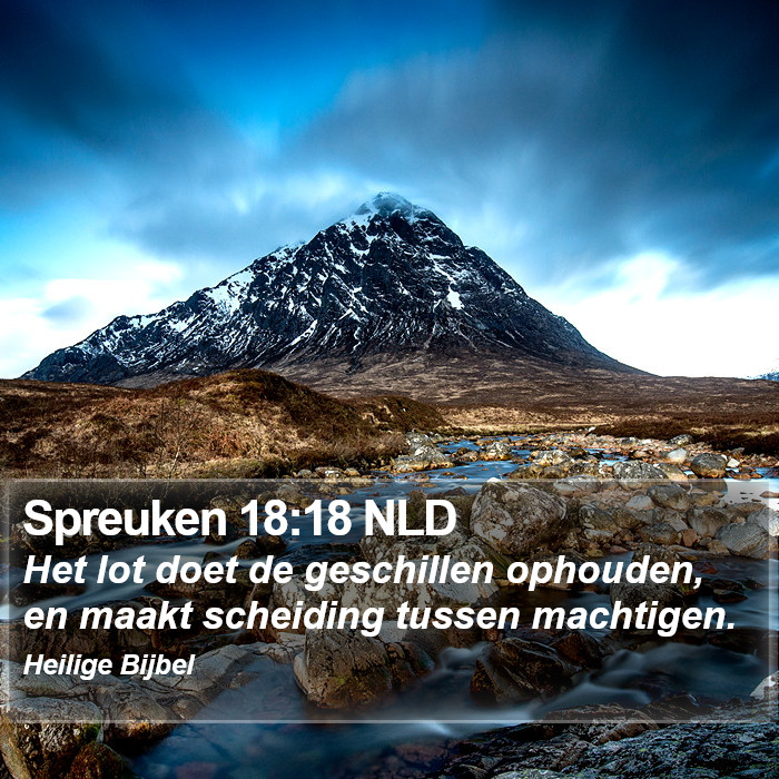 Spreuken 18:18 NLD Bible Study