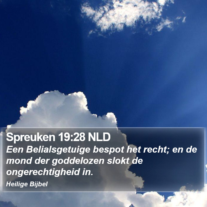 Spreuken 19:28 NLD Bible Study