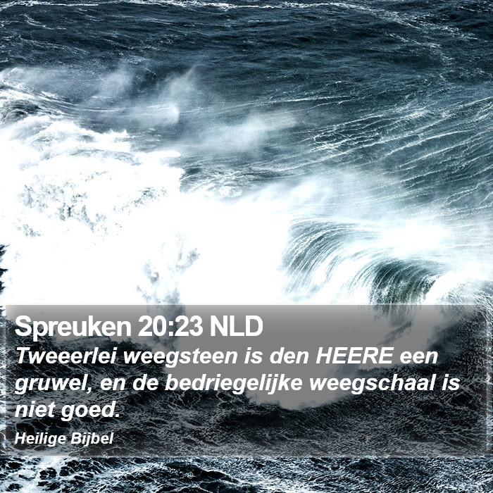 Spreuken 20:23 NLD Bible Study