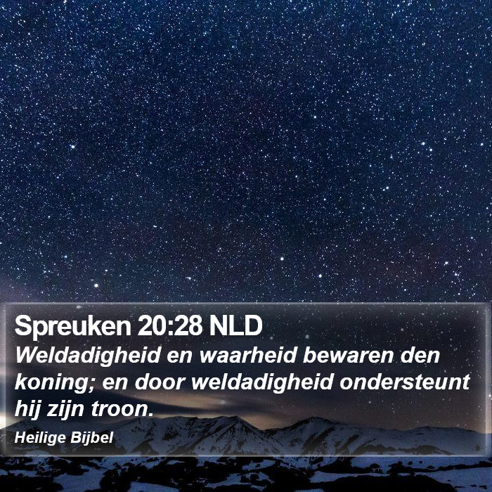 Spreuken 20:28 NLD Bible Study