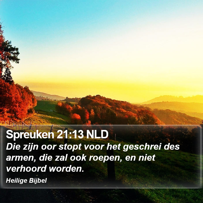 Spreuken 21:13 NLD Bible Study