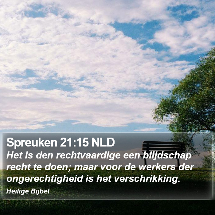 Spreuken 21:15 NLD Bible Study