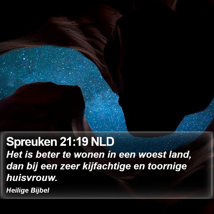 Spreuken 21:19 NLD Bible Study