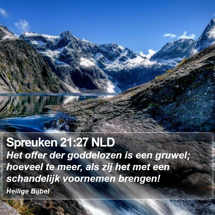 Spreuken 21:27 NLD Bible Study
