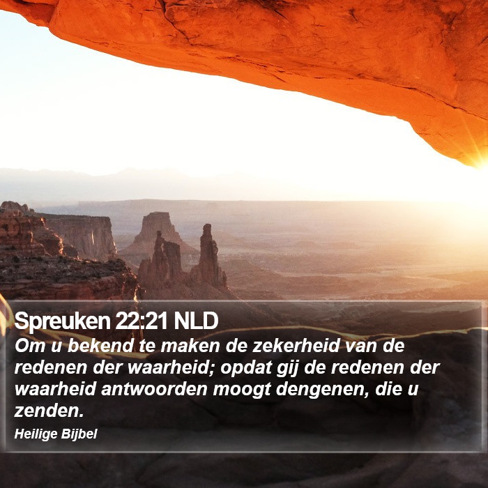 Spreuken 22:21 NLD Bible Study