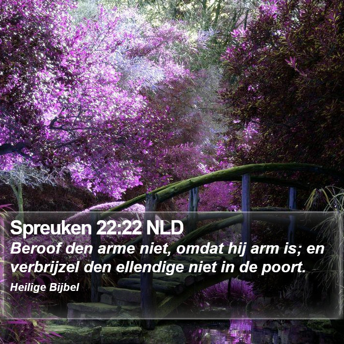 Spreuken 22:22 NLD Bible Study