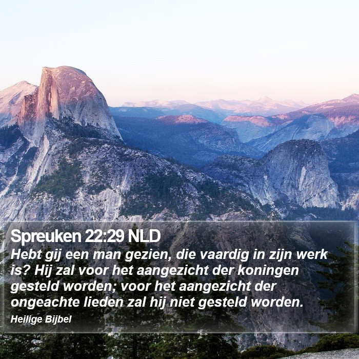 Spreuken 22:29 NLD Bible Study