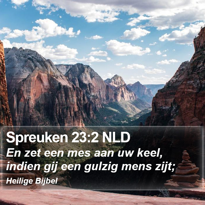 Spreuken 23:2 NLD Bible Study