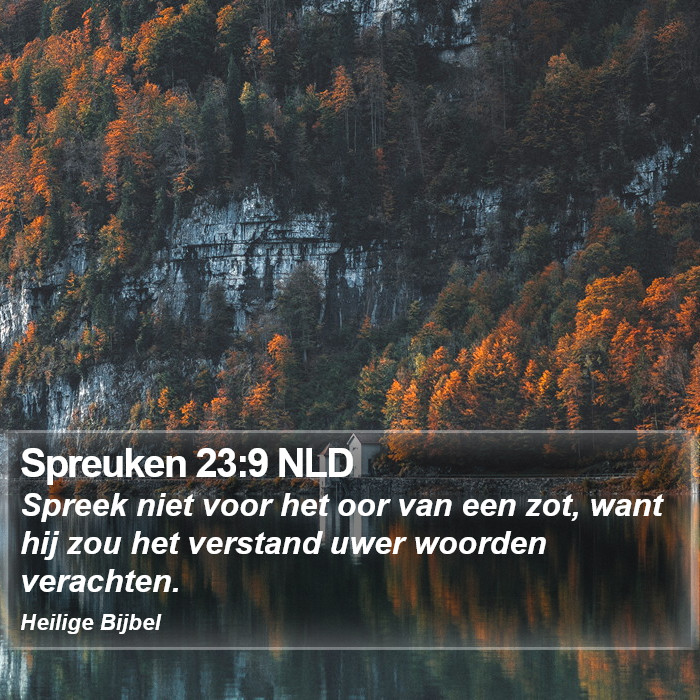 Spreuken 23:9 NLD Bible Study