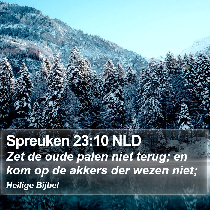 Spreuken 23:10 NLD Bible Study