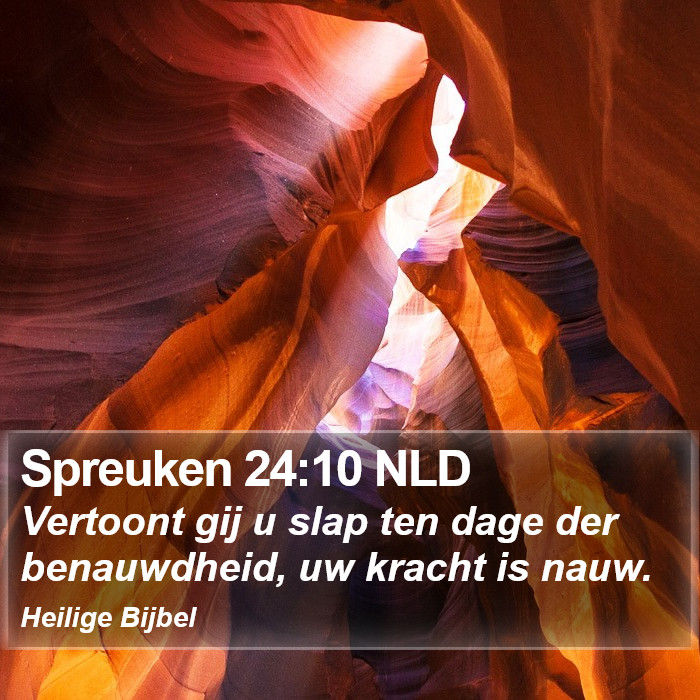 Spreuken 24:10 NLD Bible Study