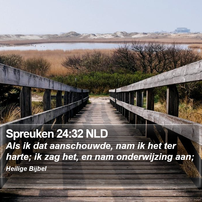 Spreuken 24:32 NLD Bible Study