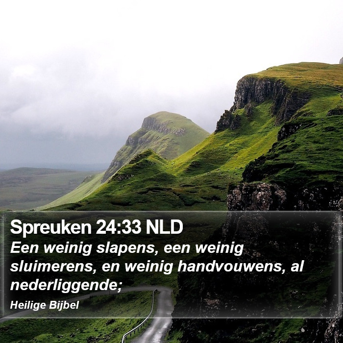 Spreuken 24:33 NLD Bible Study