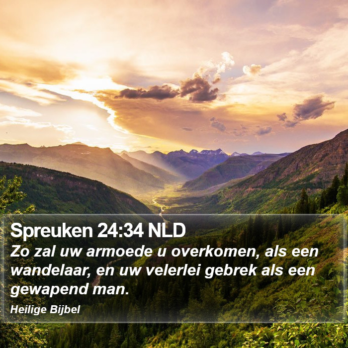 Spreuken 24:34 NLD Bible Study