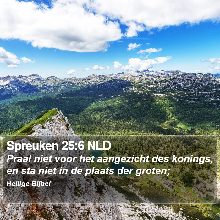 Spreuken 25:6 NLD Bible Study