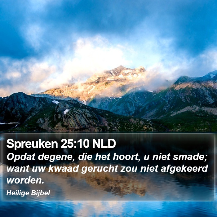 Spreuken 25:10 NLD Bible Study