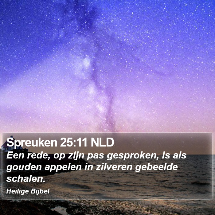 Spreuken 25:11 NLD Bible Study