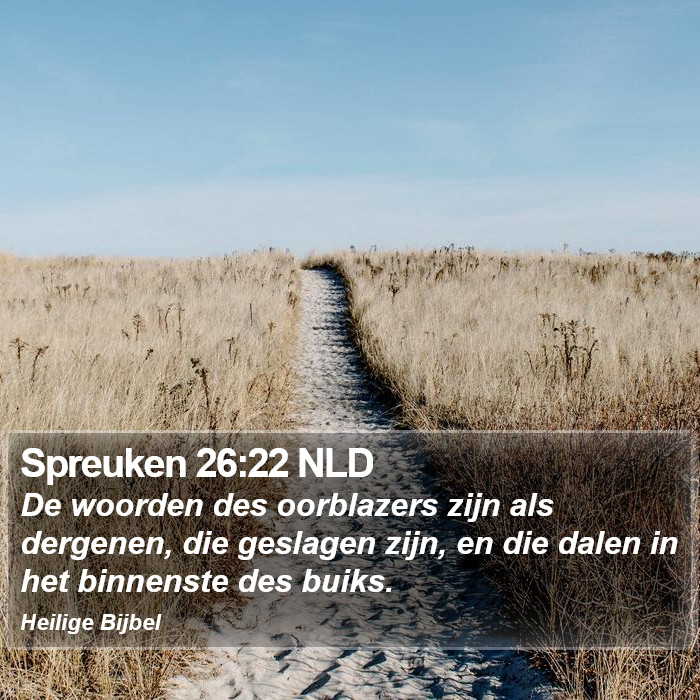 Spreuken 26:22 NLD Bible Study