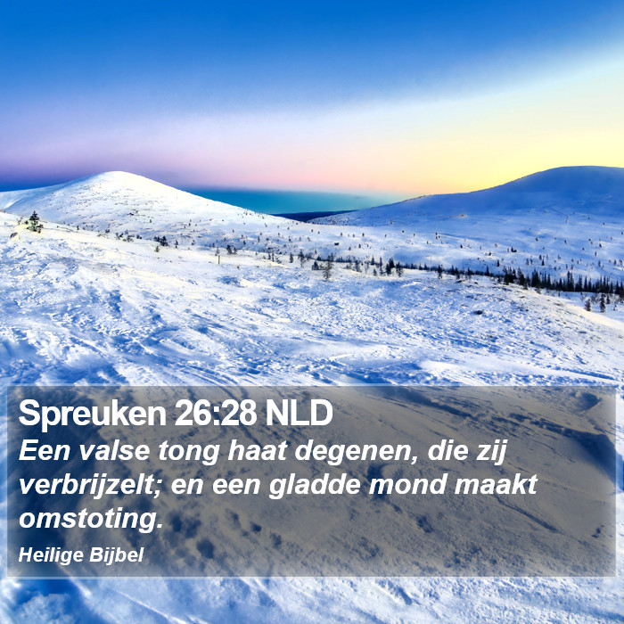 Spreuken 26:28 NLD Bible Study