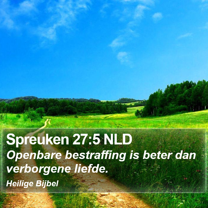 Spreuken 27:5 NLD Bible Study