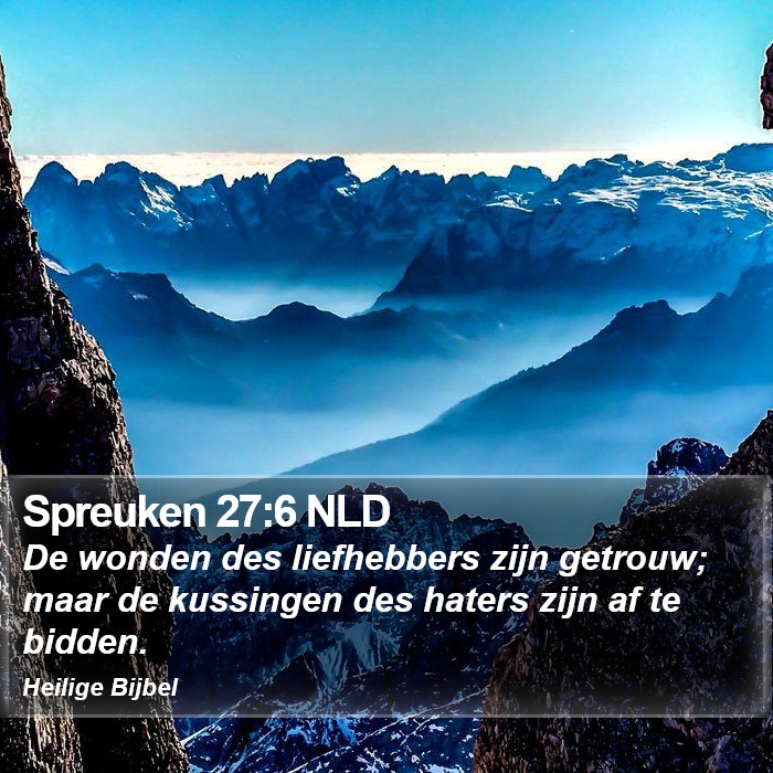 Spreuken 27:6 NLD Bible Study
