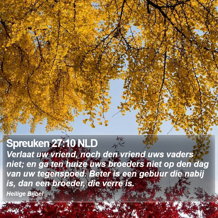 Spreuken 27:10 NLD Bible Study
