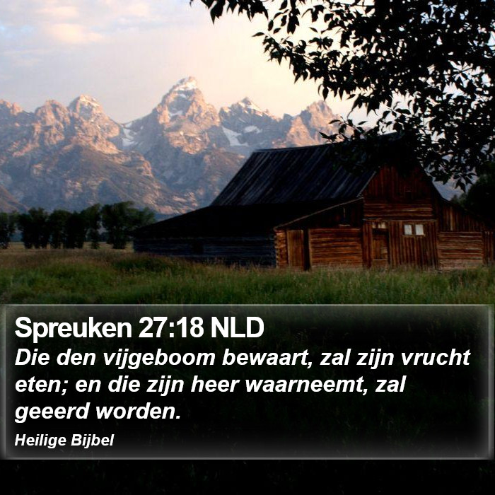 Spreuken 27:18 NLD Bible Study