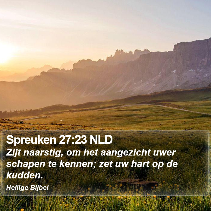 Spreuken 27:23 NLD Bible Study