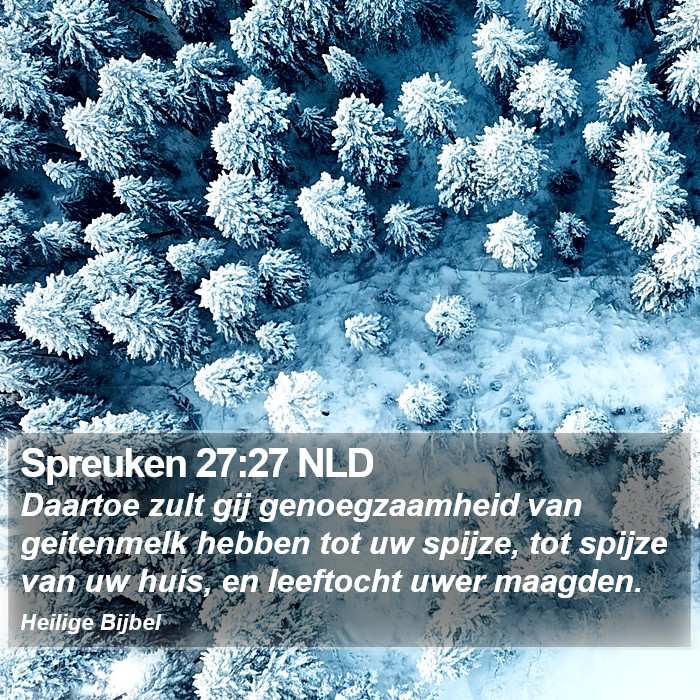 Spreuken 27:27 NLD Bible Study