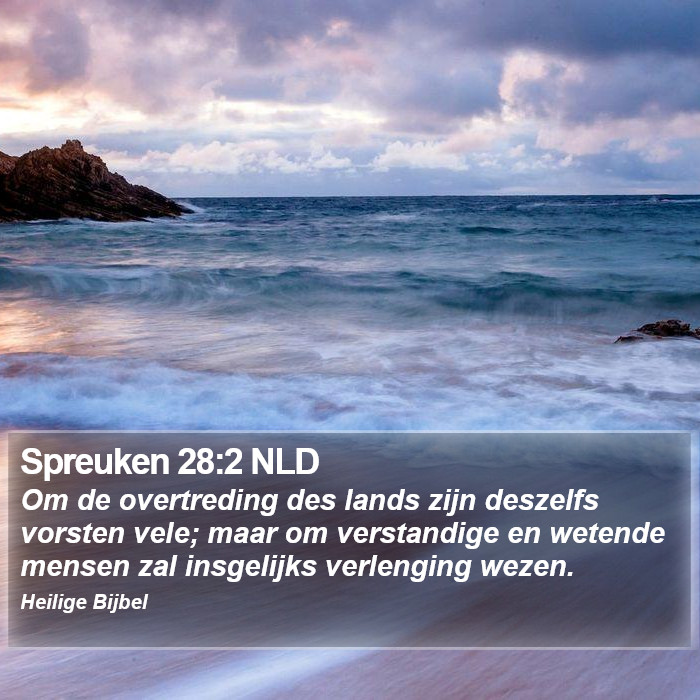 Spreuken 28:2 NLD Bible Study